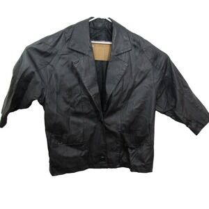 Pelle Studio Wilson's Leather Women's Jacket Black Size LG Vintage